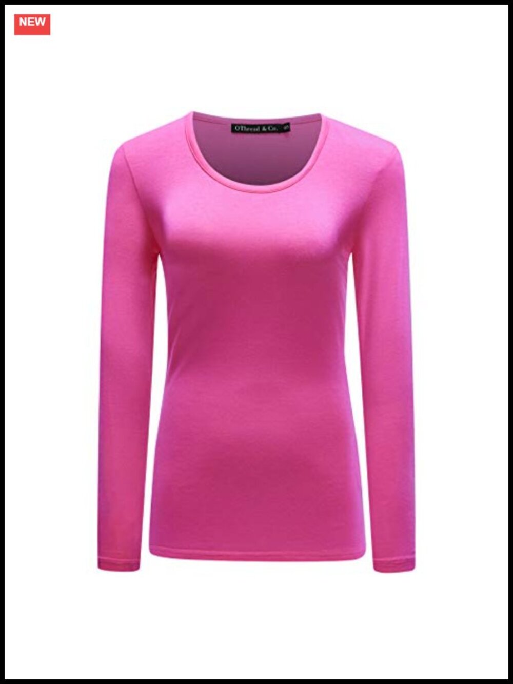 OThread & Co. Long Sleeve Scoop Neck Stretch Tee Lightweight Basic Layer